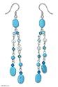 Quartz earrings, 'Thai Floral'