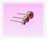 Blomdahl Natural Titanium Earrings - Ruby