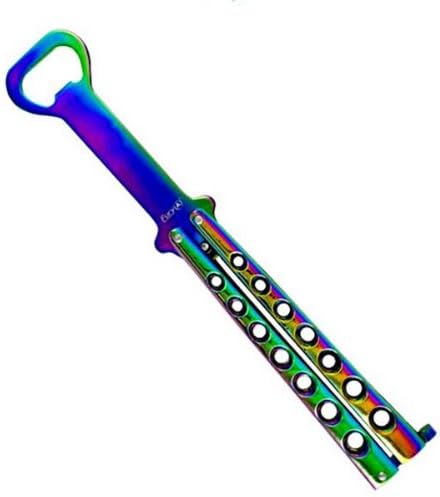 Fury Sporting Cutlery - The BARFLY Butterfly Bottle Opener-Titanium Rainbow
