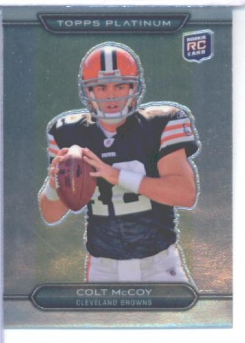 2010 Topps Platinum Football Card #133 Colt McCoy Rookie Cleveland Browns
