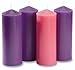 Purple Advent Pillar Candle Set