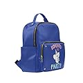lintchi Women's Party Animal Blue Leather Mini Casual Backpack