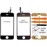Replacement Apple Iphone 3gs Cracked Lcd Glass Digitizer Touch Surface Screen Cover Replacement Part + Tools + Guide ( Not for Iphone 3g )