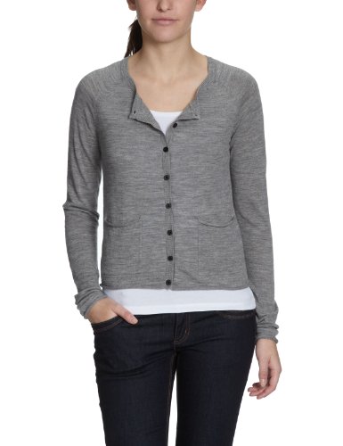 SELECTED Damen Strickjacke VEGA SHORT CARDIGAN WOOL BASIC S, Gr. 36 (S), Grau (Medium Grey Preisvergleich