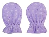 Funkoos Organic Mittens (Purple Star) for Newborn Baby Infant Girl