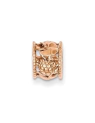14k Rose Gold Sealife Mini Barrel Slide Pendant 3/8"