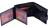 Black designer Soft Hide leather wallet by Prime Hide