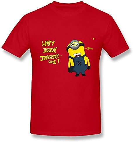 WSB Men's T Shirt Particular Happy Birthday Minions Custom T Shirts Red Size XS