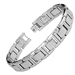 Stainless Steel Satin Link Bracelet 8.5"