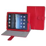 Apple iPad PU Leather Multi-Angle Adjustable Stand / Carrying Case for Apple iPad 3G Wifi 16GB 32GB 64GB made by Gilsson (RED COLOR) SPECIAL HOLIDAY PROMO PRICE. Guaranteed The Best Case Stand for Your iPad!