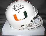 Vinny Testaverde Miami Hurricanes NCAA Hand Signed Mini Football Helmet with Heisman 86 Inscription