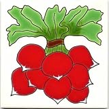 FRUITS-VEGETBLES-TRIVETS-WALL PLAQUES-RADISH TILE by Besheer Art Tile, Bedford, New Hampshire, U.S.A.