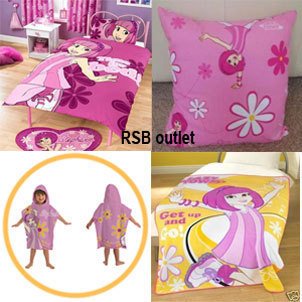 Matching Bedrooms Lazytown Stephanie Set Includes Single Duvet Cover, Fleece, Poncho and Cushion