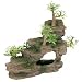 Rocher escalier avec plante, pour aquarium, 19 cm