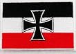 German Navy Jack Flag Embroidered Patch Iron Cross Germany Biker Emblem