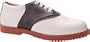 Willits Women's Honor Roll II Saddle Shoes,White/Black w/Red Sole,8 W