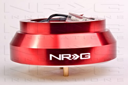 NRG Innovations NRG-SRK-140H-RD Racing Style Steering Wheel Quick Release Short Hub Adapter, 6 X 70mm Bolt Pattern, Red Body