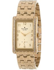kate spade new york Womens 1YRU0118 Gold Cooper Grand with Crystal Bezel Watch