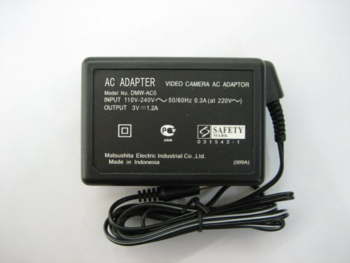 GSI Great Quality Panasonic AC-Adapter Power-Supply - Functions Exactly as DMW-AC6 AC Adapter for Panasonic DMC LZ10, LZ8, LZ7, LZ6, LZ5, LZ3, LS80, LS75, LS70, LS60, LS2 Digital Cameras.