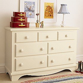 Kids Antique White 7-Drawer Cottage Style Dresser - 7-Drawer Dresser (Antique White) 18.5 x 51....