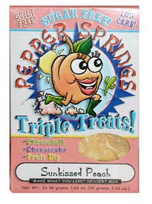 Pepper Springs Sugar Free Peach Cheeseball, Cheesecake or Fruit Dip Mix by A Bountiful Harvest