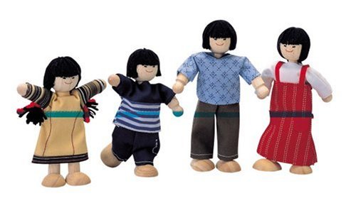 Childrens Toyshop  Toys : Plan Toys 74170 Doll Family Asian
