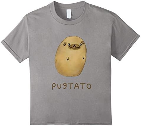 Kids Pugtato - Funny Cute Dog T-Shirt 12 Slate