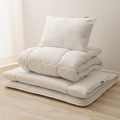 EMOOR 6Piece Japanese Futon Set with Covers (Navy), Twin Size