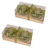 New ArteFlorum Multi Berry Votive Candle Ring in Mixed Green Set of 2 High Quality Modern Design Review