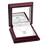 14k White Gold Diamond (.15 ctw) Floating Heart Pendant Gift Box Set