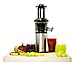 Shine Kitchen Co. Vertical Slow Juicer, SJV-107-A Cold Press, Masticating Juice Extractor, Silver and Black