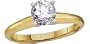 18k Yellow Gold Round Brilliant Cut Classic Solitaire Ring (3/4 ct, H, SI2)