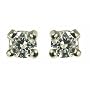 9ct White Gold Ladies 15pts Solitaire 4 Claw Diamond Stud Earrings