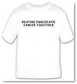 Beating Pancreatic Cancer Together T-shirt Large White