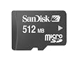 SanDisk 512MB TransFlash microSD Card (SDSDQ-512-A10M, Retail Package)
