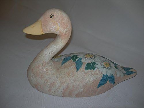 Hand Crafted/Made Ceramic Duck with Floral Accent