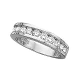 14K White Gold 1 ct. Diamond Wedding Band (Highest Quality)
