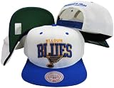 St. Louis Blues White/ Blue Two Tone Plastic Snapback Adjustable Snap Back Hat / Cap