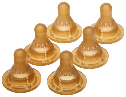 Gerber First Essential 6 Pack Latex 3 Hole Nipples