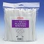 Catering: White Plastic Knives Pk50