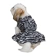 Zack & Zoey Polyester Platinum Print Zebra Dog Dress, Teacup, Black