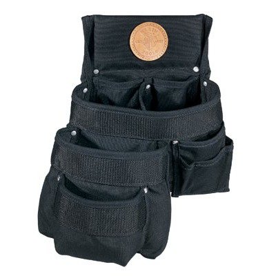 Klein Tools 5700 PowerLine 9-Pocket Tool Pouch, Black Nylon