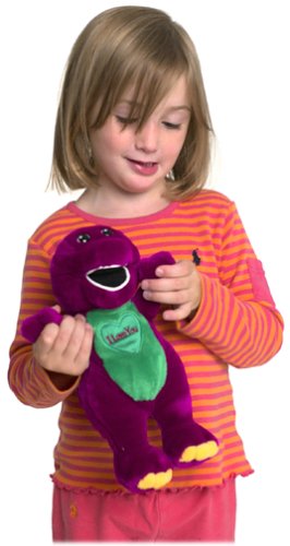 Childrens Toyshop  Toys : Barney - Plush - 10 inch Singing I Love You Barney
