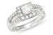 1 1/3 Carat Diamond 14K White Gold Bridal Engagement Ring