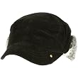 Winter Corduroy Sherpa Plaid Earflaps Cadet Military Castro Ski Hat Cap Black