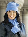 Ladies Fleece Glove Scarf and Hat Set