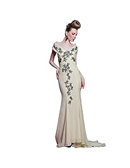 Sexy Mermaid Silk Off the Shoulder Cocktail Evening Dress/Homecoming Dress/Prom Dress/Wedding Party Dress  with a Brush/Sweep Train 