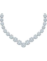 5.00CTW ROUND DIAMOND LADIES FLOWER NECKLACE
