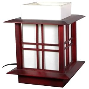 Asian - 10 Akida Japanese Wood and Rice Paper Shoji Lantern Oriental Lamp - Cherry...