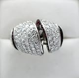 18k White Gold Diamond and Ruby Palmiero Jewellery Design Ring
